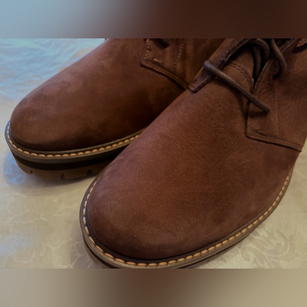 Women’s Timberland Waterproof Dark Brown Suede Leather Chukka Ankle Boots - Picture 10 of 12
